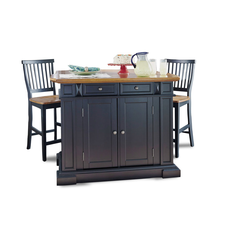 Darby Home Co Mattice 49.75'' Wide Kitchen Island Set & Reviews Wayfair